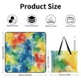 thumbnail image 2 of Colorful Tie Dye Vortex Picnic Blanket Waterproof Outdoor Beach Blanket Hand-held Pad Suitable for Travel, Camping, Beach, Family Gatherings, 2 of 7