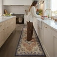thumbnail image 3 of PABUBE Kitchen Mat 24"x87", Waterproof & Oil Proof Kitchen Rug, Persian Vintage Decor, 0.4" Thick Cushioned Anti Fatigue Kitchen Mat for Floor, Easy Clean, Non-Slip Kitchen Floor Mat, 3 of 9