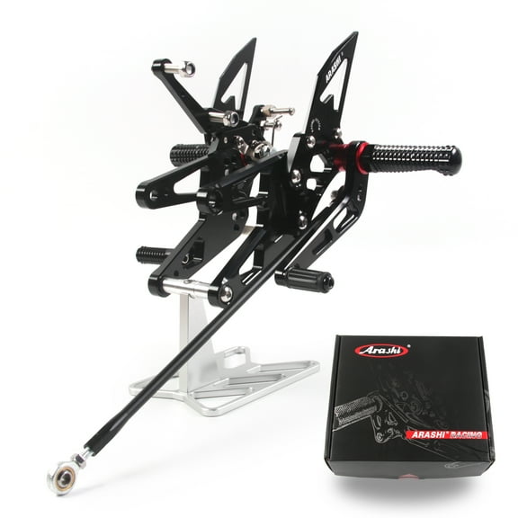 Arashi (Version 2.0) Adjustable Rearsets for YAMAHA YZF R6 600 2003 2004 2005 YZF-R6 Motorcycle Accessories Foot Pegs Racing Footrest Rear Set Black