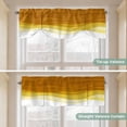 thumbnail image 5 of Ombre Orange Waves Tie Up Valance Curtains for Windows, Kitchen Curtains Window Treatments, Abstract Art Gradient Modern Short Window Shades Valances for Bedroom Bathroom Cafe 54"x18", 5 of 8