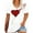 Red, variant on Women's Plus Size Casual V-Neck Short Sleeve Top - Valentine's Day Heart Printed Graphic Tee, Trendy Plus Size Casual T-Shirt Red 4XL
