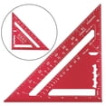 thumbnail image 2 of 7 Inch Carpenter Square, Red Triangle Ruler, High Precision Aluminum Alloy Triangle Ruler,Layout Measuring Tool, 2 of 7