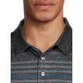 thumbnail image 2 of Ben Hogan Men's and Big Men's Short Sleeve Stripe Print Golf Polo Shirt, up to 5XL, 2 of 6