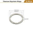 thumbnail image 2 of Titanium Keychain Rings 5 Pcs 0.9-inch Split Side Pushing Key Rings Split Key Ring Circle Assorted for Home Car Office Keys Attachment Key Chain Silver, 2 of 7