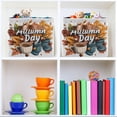 thumbnail image 6 of Yayeee Canvas Storage Basket with Handles for Shelves Fabric Bins Closet Organizer, Autumn Day Pattern, 6 of 8