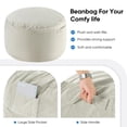 thumbnail image 5 of MCQ 4ft Sofa Bean Bag Chair,Oversized Beanbag for Adults with Soft Removable Cover,for Living Room, Bedroom,Gray, 5 of 5