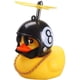 thumbnail image 1 of Juguetes de pato de goma, adornos de coche, decoraciones de salpicadero de coche de pato amarillo con casco de hélice para bicicleta y motocicleta Ormromra WMZY-48-1, 1 of 6