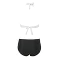 thumbnail image 4 of Women's Bikini Set Printed Two Piece Sexy Swimsuit with Removable Bra Pads No Underwire Tie Side for Beach Vacation,White,XL, 4 of 5