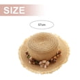 thumbnail image 2 of 56-58 cm circunferencia del sombrero sombrero de paja para mujer sombrero para el sol protector solar guirnalda para exteriores sombrero de copa plano sombrero de playa sombrero para el sol plegable, 2 of 5