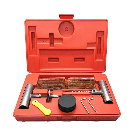 57 pc Tire Repair Kit DIY Flat Tire Repair Car Truck Motorcycle Home Plug Patch
