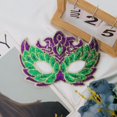 thumbnail image 2 of Women Mardi Gras Sequin Mask Costume Shining Fleur De Lis Lace-Up Mask Masquerade Venetian Carnival Mask for Party Decorations 1 PC Multicolor One Size, 2 of 4