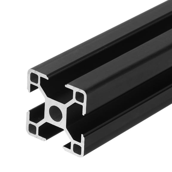 4PCS T Slot 3030 Aluminum Extrusion, 500mm European Standard Anodized Linear Rail Profile for 3D Printer Parts CNC DIY Projects, Black