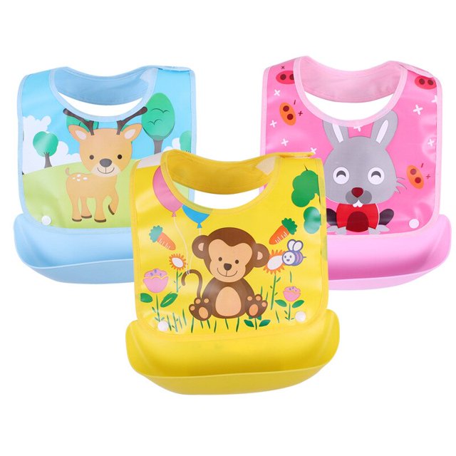Waterproof Soft Baby Silicone Bibs Cute Cartoon Printed Kids Girl Boy Adjustable Children Bib Baby Lunch Feeding Stuff7 He Qiyong unisex