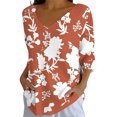 thumbnail image 2 of Endives Women's Elegant Shirts 3/4 Length Sleeve Casual Loose with Round Neck Shirts Womens Tops 2025, 2 of 6