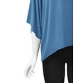 thumbnail image 4 of Made by Johnny Womens V-Neck Square Sleeves Oversized Loose Fit Top XXL DENIM, 4 of 6