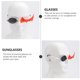 thumbnail image 3 of unbranded 1Par Gafas Sol Negros Con Lentes Transparente Definición Para Fiesta, 3 of 8