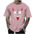 thumbnail image 1 of Blusas y camisas de manga corta y cuello redondo para hombre. Blusas/camisetas de manga corta con cuello redondo y estampado de Halloween para hombre. Blusa para hombre., 1 of 4
