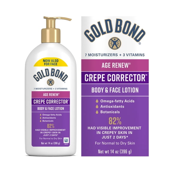 Gold Bond Age Renew Crepe Corrector Body Lotion, Replenishing & Smoothing Formula, Gold Bond Crepe Corrector Body Lotion, 14 oz