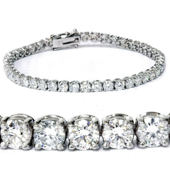 Pompeii 7 Ct T.W. Round Lab Grown Diamond Tennis Bracelet 14K White Gold 7" (G,VS2)