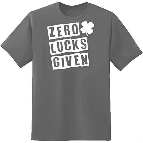 RedBarn Zero Lucks Given Funny Saying Great Gift Novelty Sarcastic Funny Mens Graphic T Shirts