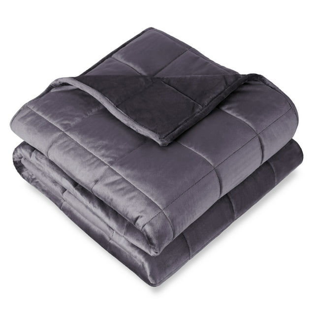 Bare Home Manta con Peso para Niños de 10 Libras - 40 x 60 - Vellón Minky, Berenjena