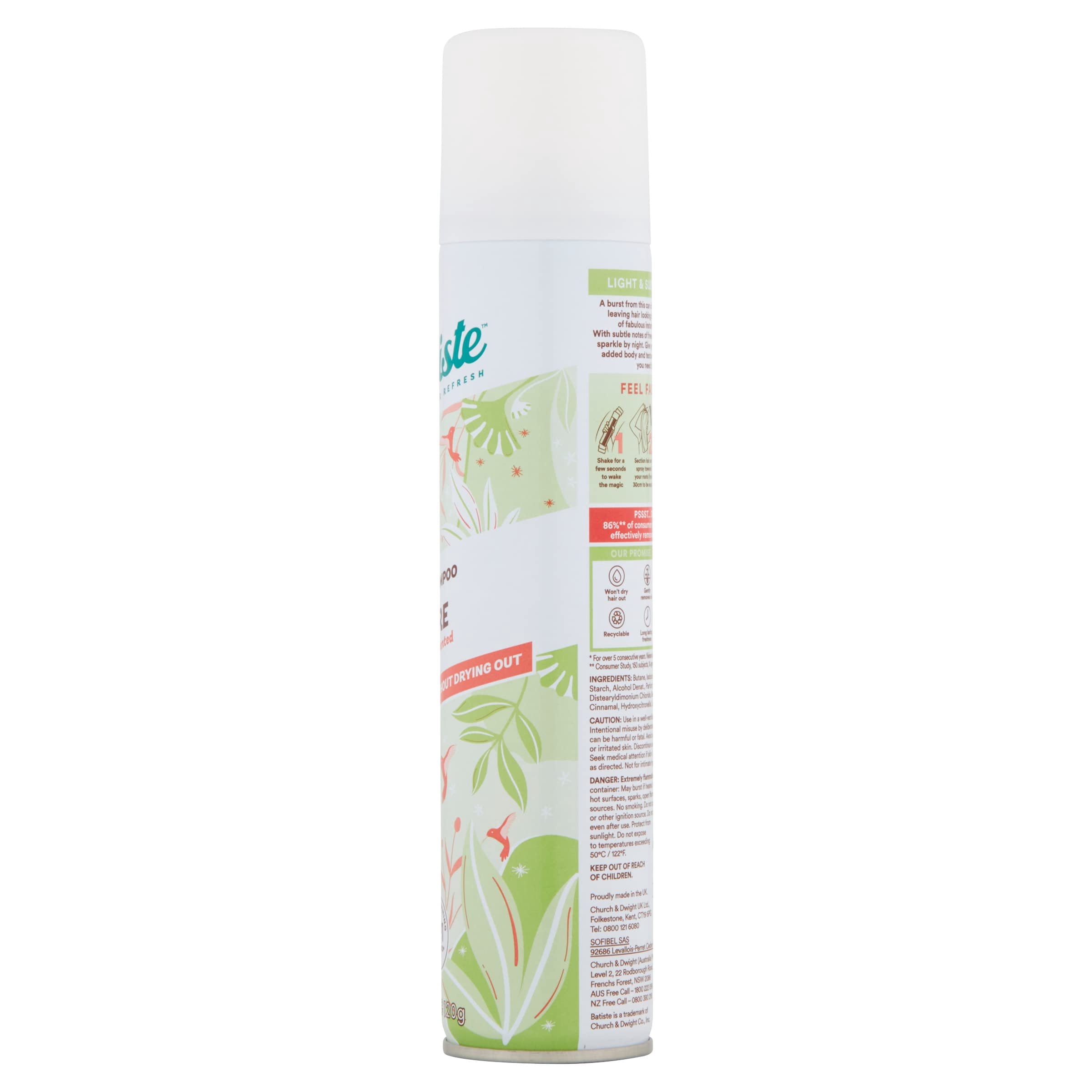 Batiste Shampoo Dry Bare 6.73 Ounce 200ml 6 Pack