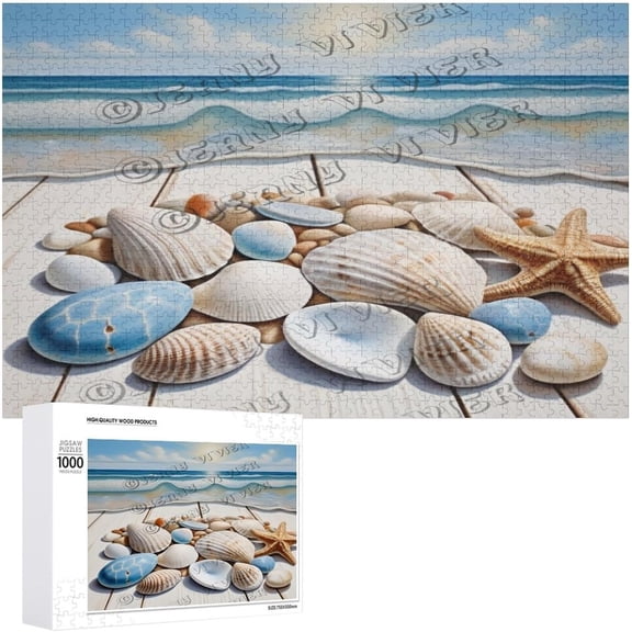 Beach Shell Cool 500 Piece Jigsaw Puzzle for Adults Brain Teaser Family Game Gift