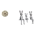 thumbnail image 1 of Escultura para colgar en la pared,Decoración de pared de metal para sala de estar,dormitorio y exterior.,Escultura colgante Arte de pared Disco decorativo,Escultura de figura,Estatua sentada, 1 of 8