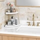 thumbnail image 2 of Organizador de esquina para cuarto de baño Forbena, color blanco/dorado, 2 niveles, 2 of 7