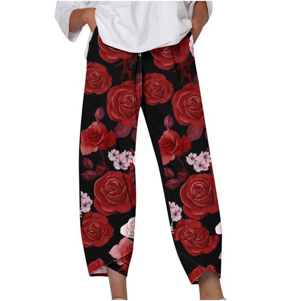 Pantalones bombachos informales holgados de cintura alta con cordón para mujer, deportivos, informales, a la moda Fridja alkflakhf33624