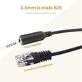 thumbnail image 4 of 2pc 3.5mm Stereo Audio Headset to Cisco Jack Female to Male RJ9 Plug Adapter Converter Cable Cord, 4 of 5