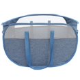 thumbnail image 4 of Collapsible Laundry Hamper with Handles for Storage Use Dark Blue Cationic Cloth 27.5x16x31.5 inches, 4 of 5
