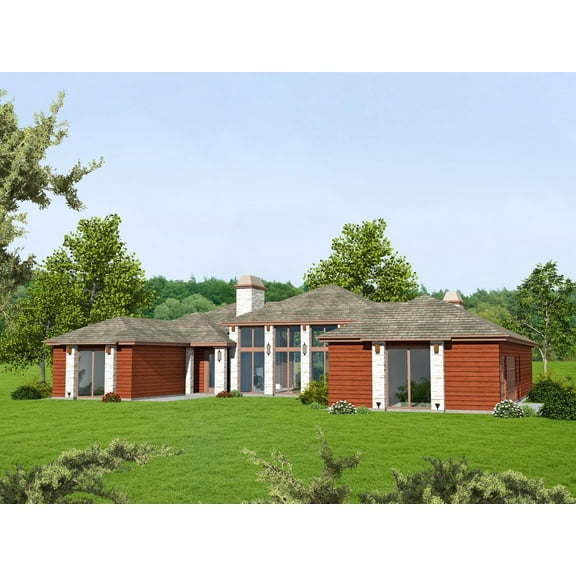 273-2986: Contemporary Modern 4 Bed, 4 Bath Luxury Home Plan, 2986 Sq Ft: Full Blueprints with License to Build by Home Plan Marketplace - Lesuto