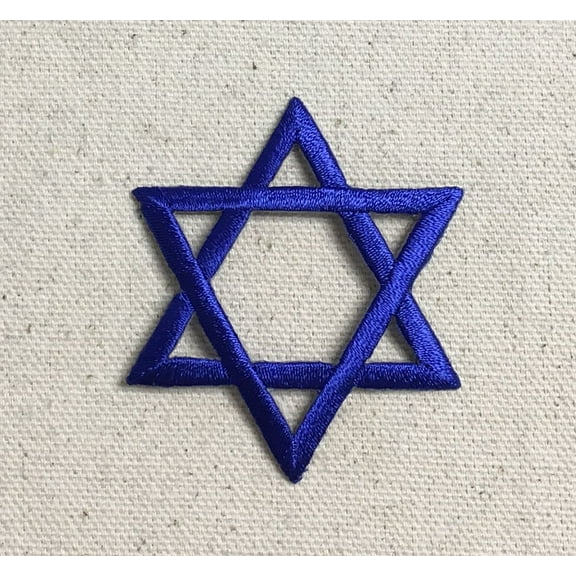 LARGE - Royal Blue - Hannukah - Jewish Star of David - Iron on Applique/Embroidered Patch