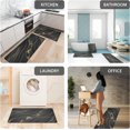 thumbnail image 6 of Black Gold Kitchen Rugs Set of 2 Anti-Fatigue 0.4 Inch Thick Abstract Kitchen Floor Mats Luxury Elegant Non Slip Waterproof Comfort PVC Mat Decor for Sink Laundry 17.3 x 28+17.3 x 47 Inches, 6 of 6