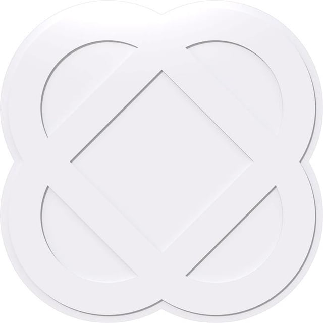 Ekena Millwork CMP38CE 38 in. OD x 15.25 in. Square Charlotte Architectural Grade PVC Contemporary Ceiling Medallion