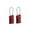 Red, variant on Brookstone Cable Lock - 2 Pack TSA Approved Luggage Locks with 3-Digit Keyless Combination