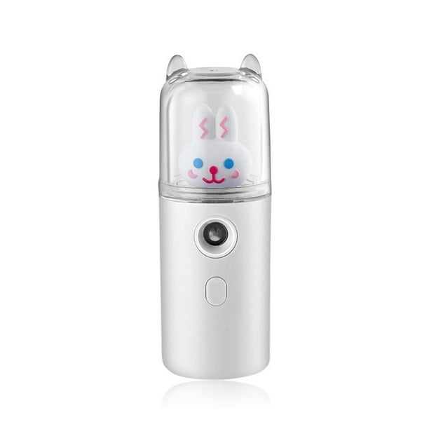 Wosthever Pulverizador de niebla fría USB, humidificador portátil de 30 ml, nebulizador de apagado automático, vaporizador facial, nebulizador Humidificadores Tipo 2 Blanco