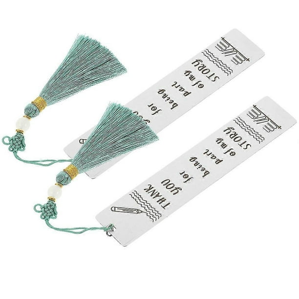 Bookmarks Teachers Appreciation Page Marking Flat Style Books 13X2.6X0.2CM Stainless Steel 2Pcs