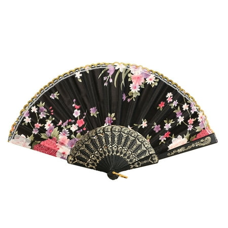 

Fan For Bedroom White Chinese Style Dance Wedding Party Lace Silk Folding Hand Held Flower Fan Mother s Day gifts for Classroom