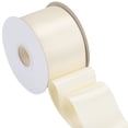 thumbnail image 1 of Joycrosso Ivory Ribbon 3 Inch Wide Thick Fabric Ribbon, 50 Yards Double Faced Satin for Chair Sash Bows Making Bouquet Sewing Christmas Decoration, 1 of 7