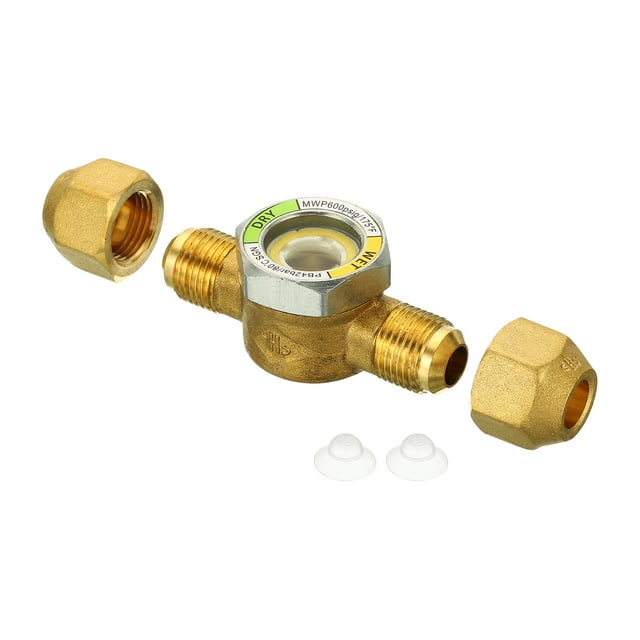 Unique Bargains Indicateur d'Humidité Liquide Universel 3/8 x 3/8 SAE pour Climatisation HVAC Réfrigération