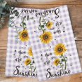 thumbnail image 4 of Summer Sunflowers 1 Pack Kitchen Towel, Water Absorbent Dish Towel, Bees Pastoral Country Purple Plaid Decorative Hand Towels - Quick Drying Cloth for Cooking Baking, 18x28 Inch, 4 of 8