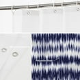 thumbnail image 4 of Indigo Blue Tie Repeat Pattern Decor Shower Curtain,White Dye Bathroom Decor Polyester Fiber Plastic Rings Quick-Drying Waterproof for Bathtubs/Bathroom, 72x36 inches, 4 of 6