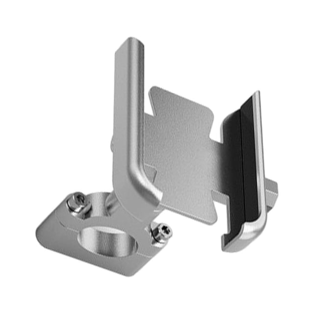 Maytalsory Easy Installation Phone Holder Bracket Stand For Scooters And Motorbikes No Handlebar Silver 1Set