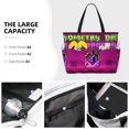 thumbnail image 2 of Lsque Geometry Dash Beach Travel Bag - Water-Resistant, Large Capacity Lightweight Tote with 7 Pockets for Women and Men - Perfect for Beach, Pool, Gym, and Travel, 2 of 6