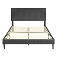 thumbnail image 5 of DeCoro Cambridge Upholstered Wooden Platform Bed Frame, King Size, Dark Grey, 5 of 12