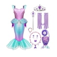 thumbnail image 1 of Disfraz infantil de sirena Spooktacular Creations, color morado, tamaño mediano, 1 of 9