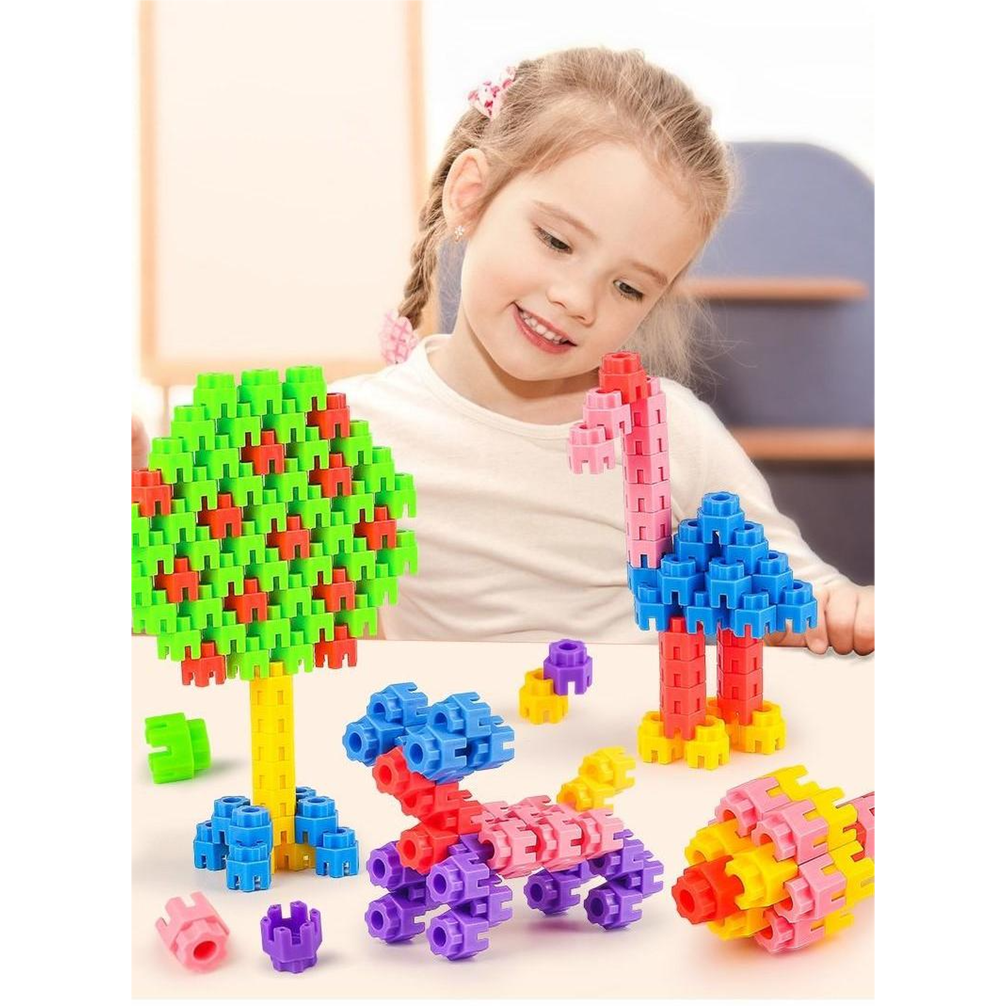 Classic Block Preschool Building Sets ,180 Piece STEM Toys Starter Set with Storage Bag, Learning Educational Toys for Boys & Girls 3-8 Years Old - Birthday Gifts
