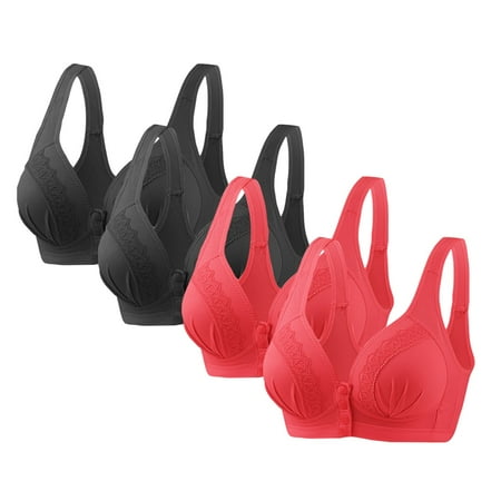 Lisbinx Bras for Women Full Coverage 3PC Women s No Steel Ring Lactation Bra Back Adjustment Yoga Running Bra Sales Today Clearance